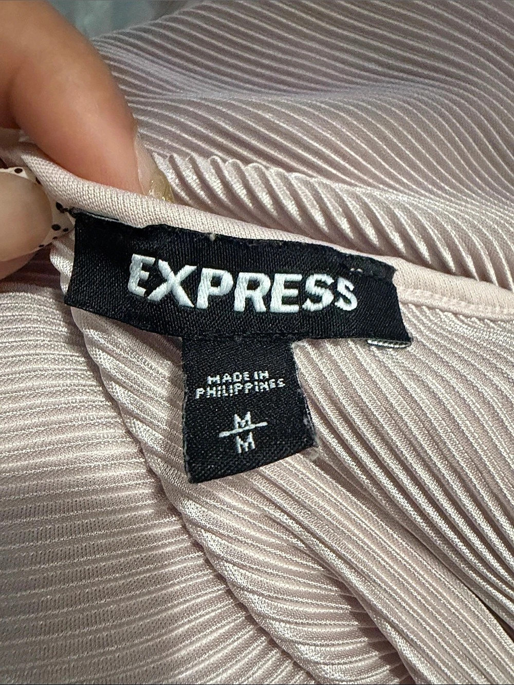 Express Ruched Ruffle Crop Top in Pink Size Medium - Picture 2 of 2